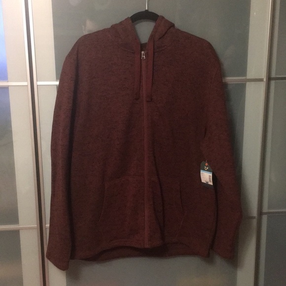 Mens Maroon Outdoor Life Hoodie (02) - Picture 1 of 6